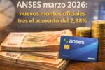 ANSES marzo 2026: nuevos montos oficiales tras el aumento del 2,88%